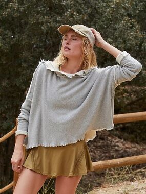 Free People Free Spirit Hoodie - XS (Heather Grey)